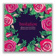 card with roses
