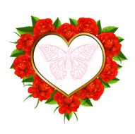 heart with red roses N2