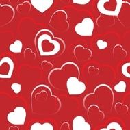 Seamless background with hearts 5