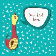 Speech bubble and bird