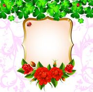 background with red roses N4