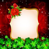 background with red roses N5
