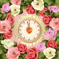 Clock design for Valentine&#039;s day