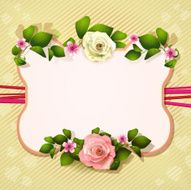 Mirror with flowers