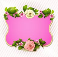 Mirror with roses