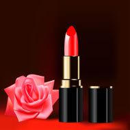 background with red lipstick