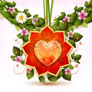 Heart with flowers N3