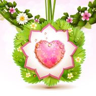 Heart with flowers N4