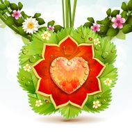 Heart with flowers N6