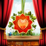 Heart with flowers N8