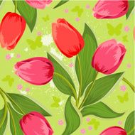 Spring Texture of tulips seamless