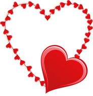 abstract shiny heart background