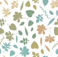 Colorful leaf silhouettes seamless