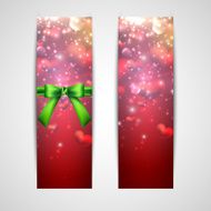 happy valentine&rsquo;s day banners with red hearts N2