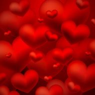 abstract background with red hearts