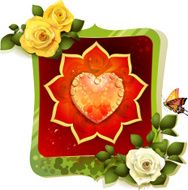 heart with roses N3