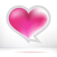 Heart speech bubble EPS8 N2