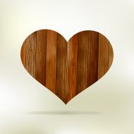 Wooden structure in the form of heart EPS 8