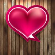 Heart on wood background EPS8