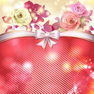 Red background with roses N7