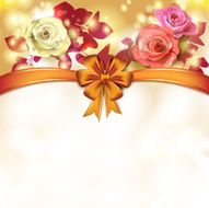 Roses with orange bow N3