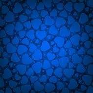 Blue Valentine&#039;s day background with hearts EPS 8