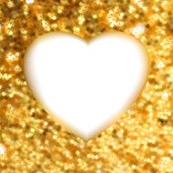 Gold frame in the shape of heart EPS 8 N2