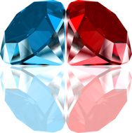 Red and blue diamonds Vector