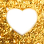 Gold frame in the shape of heart EPS 8 N3