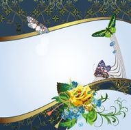 Background with yellow rose