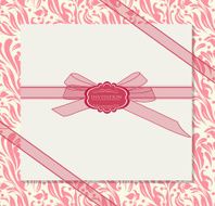 Retro pink vintage invitation vector
