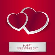 Valentine&#039;s card with text and heart shape Vector ilustration N19
