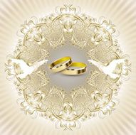 Vintage wedding invitation card