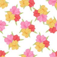 Abstract elegance seamless flower pattern with orchid