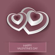 Valentine&#039;s card with text and heart shape Vector ilustration N24