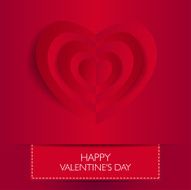 Valentine&#039;s card with text and heart shape Vector ilustration N25