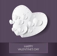 Valentine&#039;s card with text and heart shape Vector ilustration N26