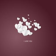 Valentine&#039;s card with text and heart shape Vector ilustration N27