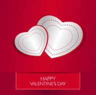Valentine&#039;s card with text and heart shape Vector ilustration N28