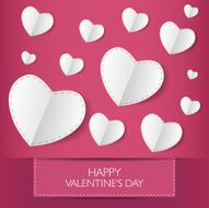 Valentine&#039;s card with text and heart shape Vector ilustration N29