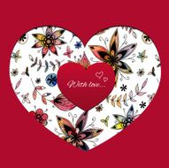 Card with red heart