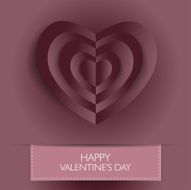 Valentine&#039;s card with text and heart shape Vector ilustration N30