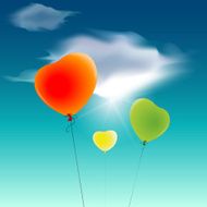 Vector Heart Balloons N3