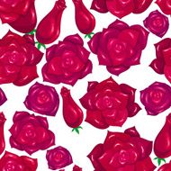 seamless pattern of red roses