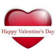 Valentine&#039;s Day Heart on White Background
