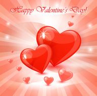 Background with two hearts