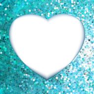 Blue frame in the shape of heart EPS 8 N2
