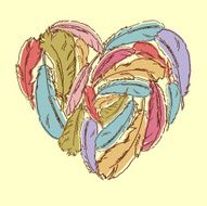 Feather heart N2