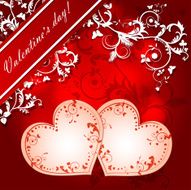 Illustration with hearts N2