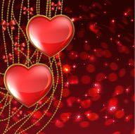 background with hearts Valentine&#039;s Day